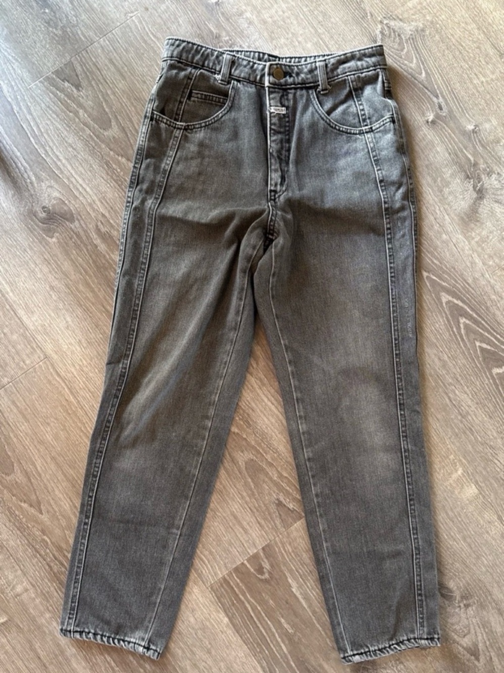 VTG 80s Edwin Acid Wash Gray Denim Jeans High Waist Women’s Waist 28 L27